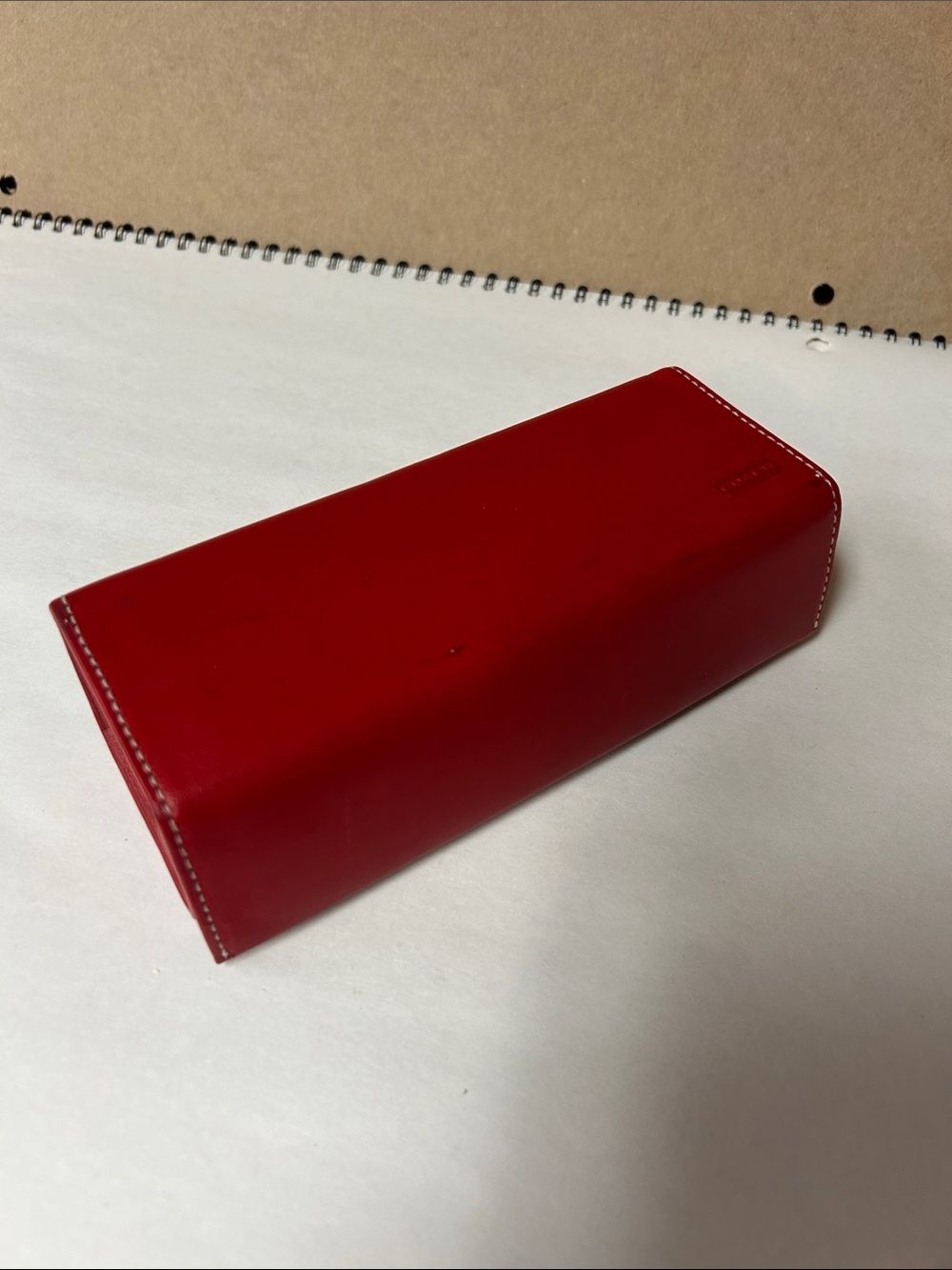 Coach Red Leather Eyewear Case